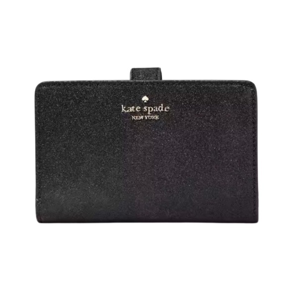 Kate Spade Glimmer Glitter Medium Compact Bifold Wallet - Picture 1 of 12